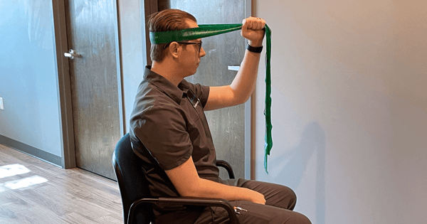 Resistance Band Stretches - Resisted Neck Retractions